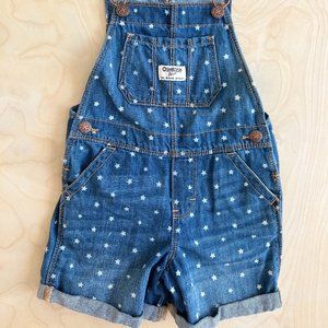 Oshkosh Star Baby Girls' Star Denim Short Overalls | Size 3T